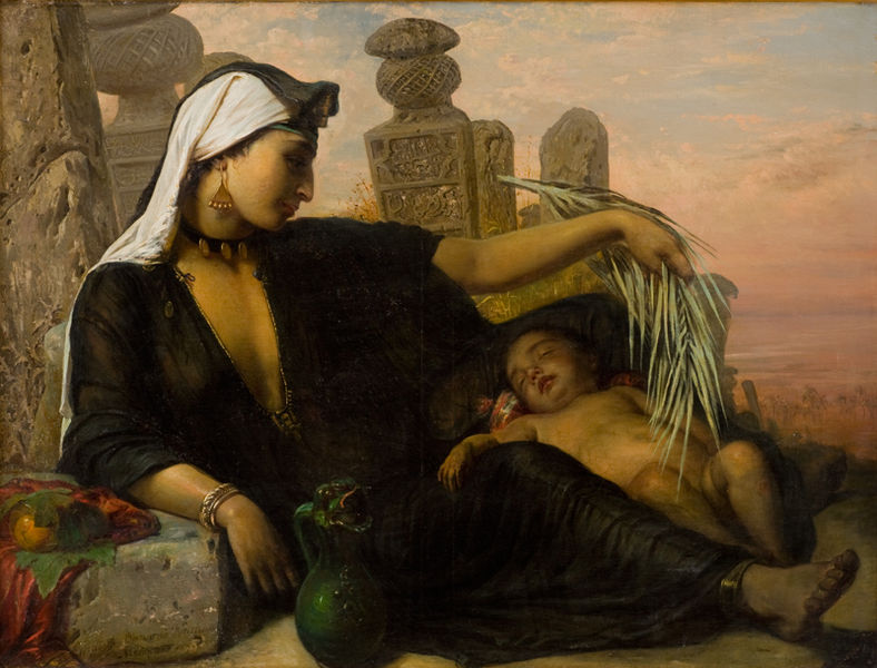 Egyptian Fellah woman with her child